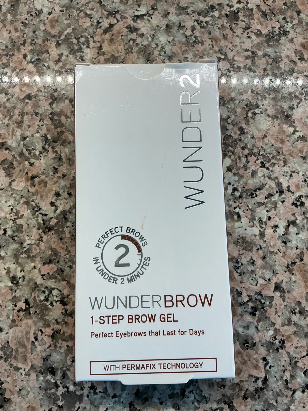 Wunderbrow White Box with Brown Text Accent